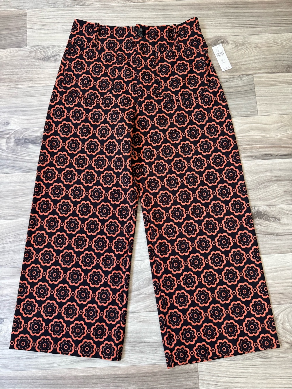 Maeve The Colette Wide-Leg Ponte Pants In Floral Mosaic Print Size 29 Petite